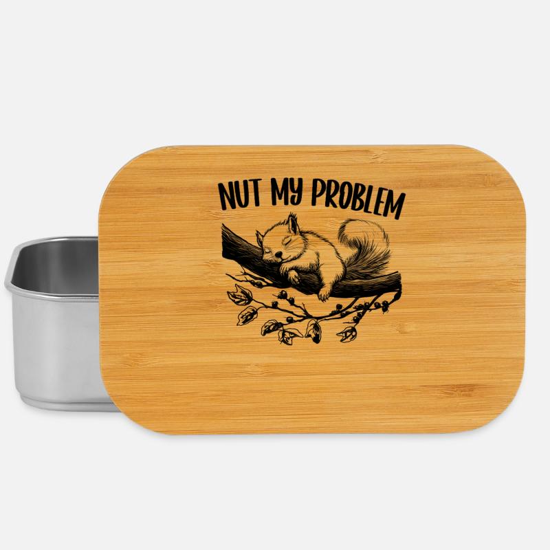 Nut My Problem Niedlich Eichhörnchen Geschenk - Lunch Box - Silber