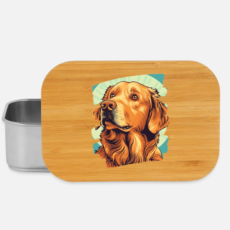 Golden Retriever - Lunch Box - Silber