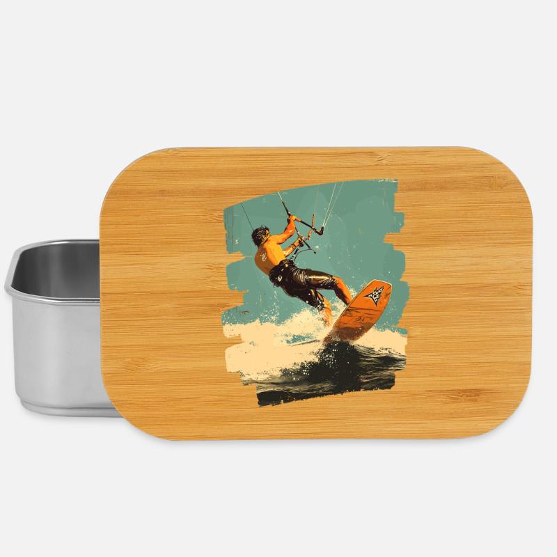 Kitesurfer - Lunch Box - Silber