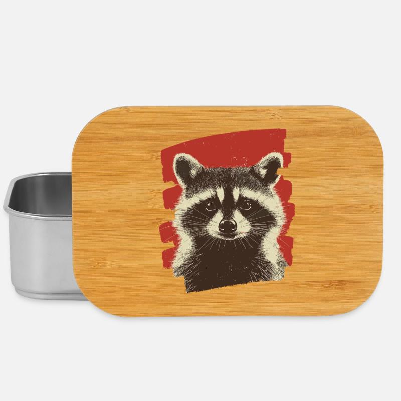 Waschbär - Lunch Box - Silber
