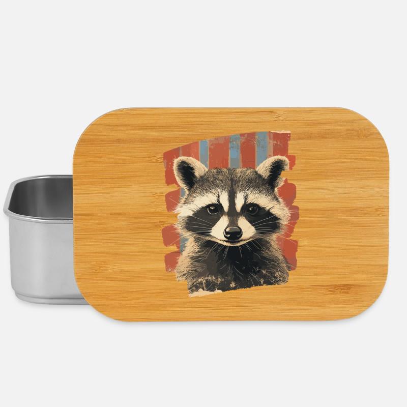 Waschbär - Lunch Box - Silber