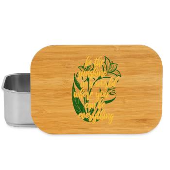 Blumen - Frühling - Be the sunshine - Spruch - Lunch Box - Silber - Vorne
