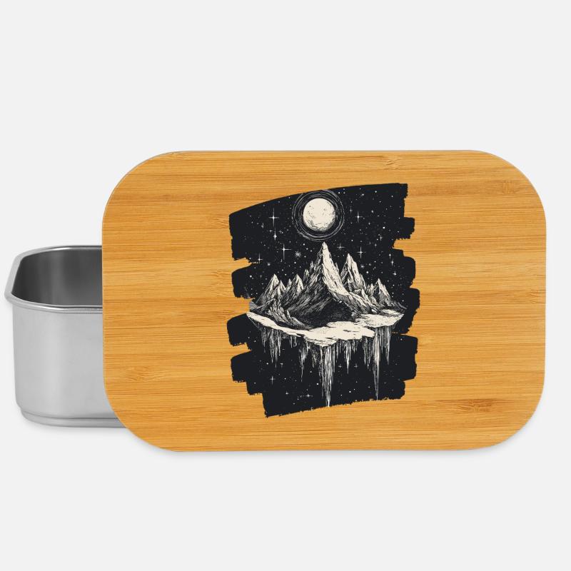 Berge - Lunch Box - Silber