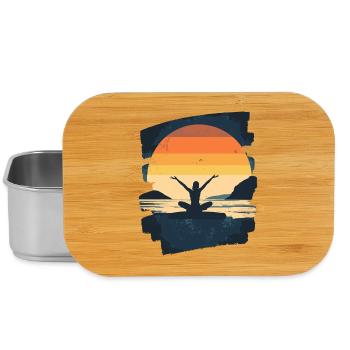 Yoga Namaste Meditation - Lunch Box - Silber - Vorne