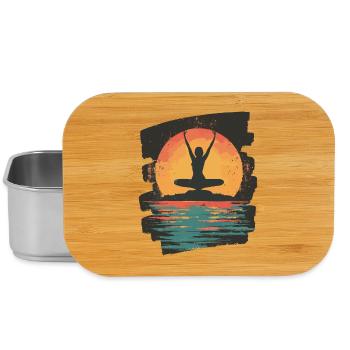 Yoga Namaste Meditation - Lunch Box - Silber - Vorne