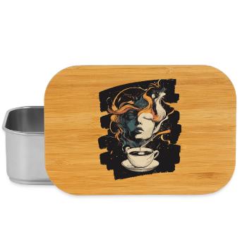 Kaffee Coffee Kaffeeliebhaber - Lunch Box - Silber - Vorne