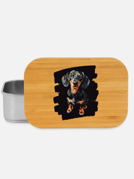 Dackel - Lunch Box - Silber