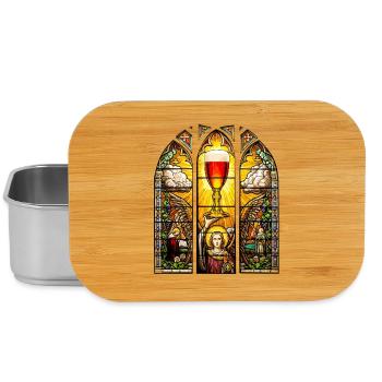 Bier Glas Gral - Kirchenfenster Vatertag - Lunch Box - Silber - Vorne