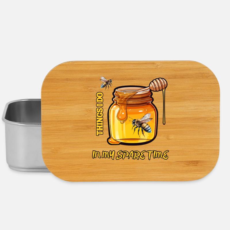 Imker Dinge, die ich in meiner Freizeit mache Lustiges Geschenk - Lunch Box - Silber