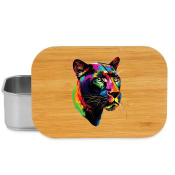 Panther Leopard Raubkatze Süße Großkatze Panter - Lunch Box - Silber - Vorne