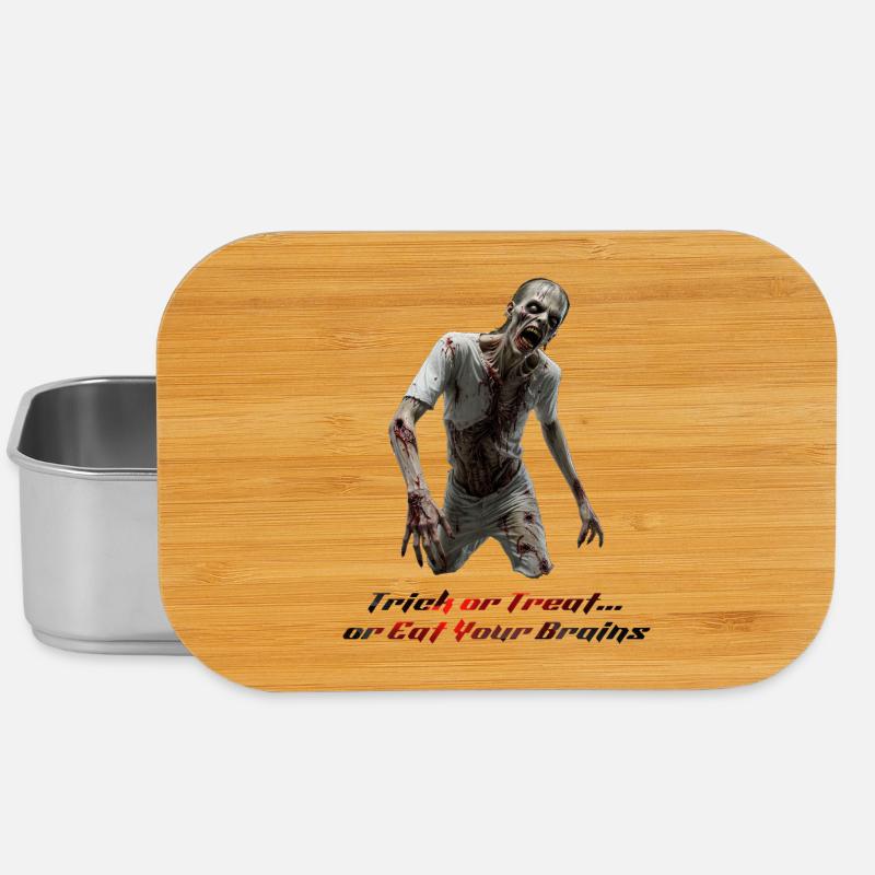 Terrifying Zombie Walker – Halloween Horror Design - Lunch Box - silver