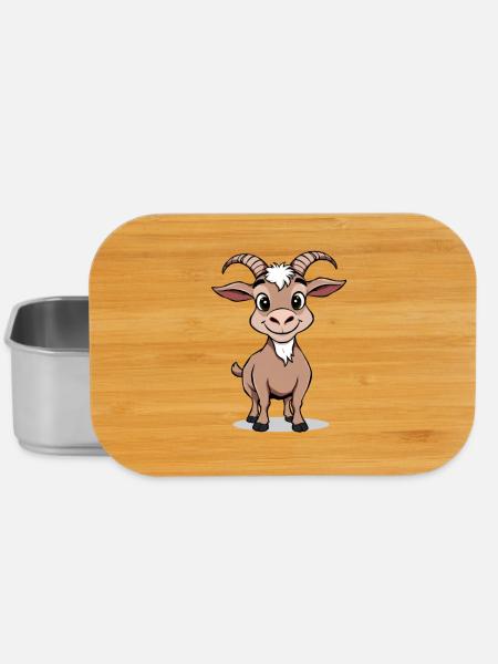 Charming Ziegenmotiv für Kinderkleidung - Lunch Box - Silber
