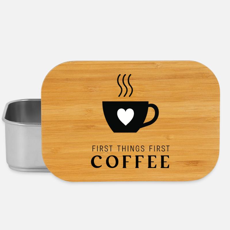 Coffee - Lunch Box - Silber