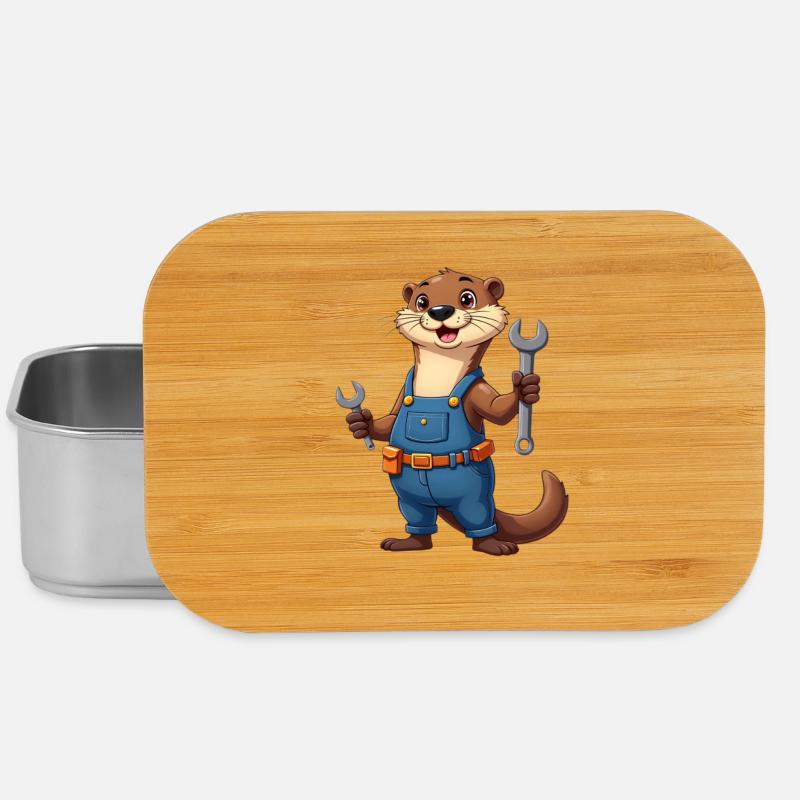Verspielter Otter Handwerker - Lunch Box - Silber