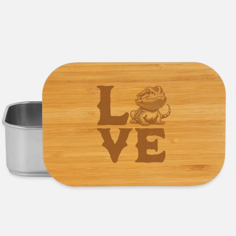 AMOUR Dragons barbus Beardie Lover - Boîte à goûter - argent