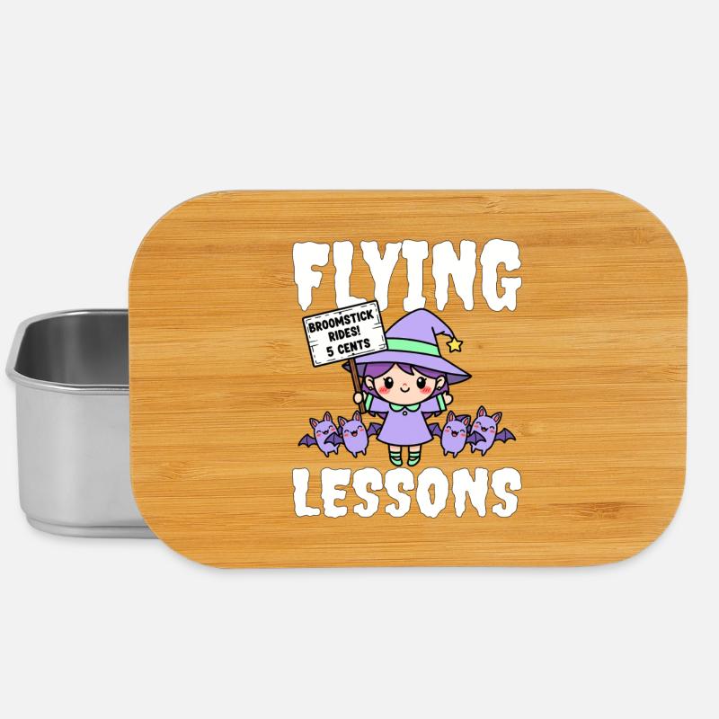 FLYING LESSONS - WITCH HALLOWEEN - Lunch Box - silver