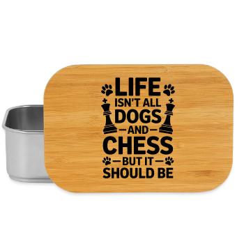 Échecs Dire Joueur D’échecs Chiens Cadeau D’échecs - Boîte à goûter - argent - Devant