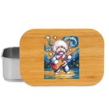 Starry Night Bichon Frise - Lunch Box - silver - Front