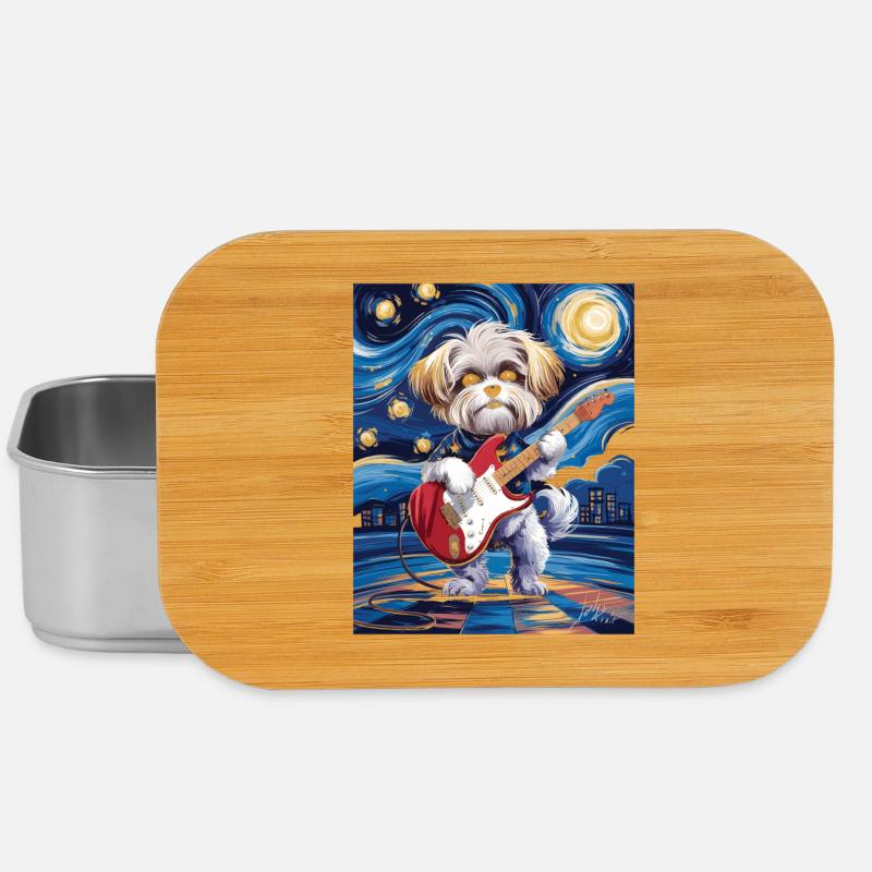 Starry Night Maltese - Lunch Box - Silber