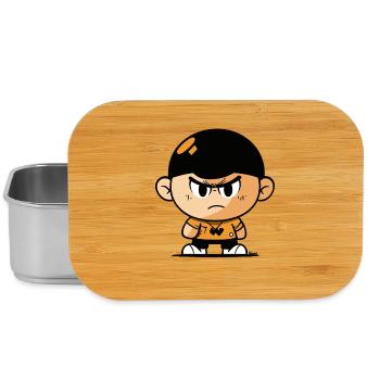 Heftige Karikatur Junge Illustration - Lunch Box - Silber - Vorne