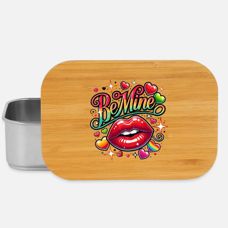 Be Mine - Lips & Love - Lunch Box - silver