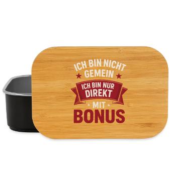 I'm Not Mean – Funny Saying | Directly with - Lunch Box - black - Front