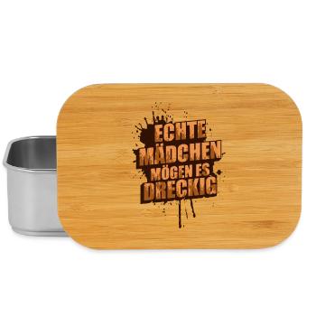 Echte Mädchen Schlammlauf Mud Run Muddy Race - Lunch Box - Silber - Vorne