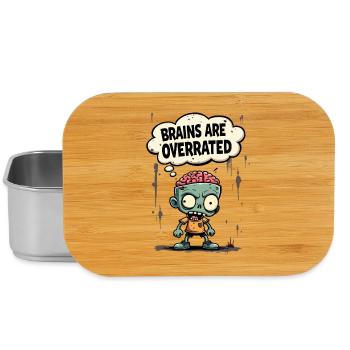 Brains are Overrated Funny Zombie Saying - Lunch Box - silver - Front