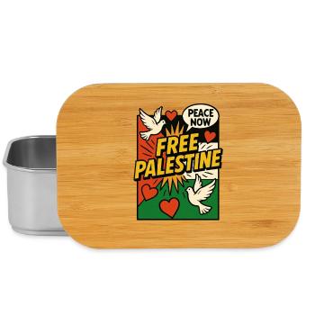 Free Palestine - Frieden und Solidarität Pop Art - Lunch Box - Silber - Vorne