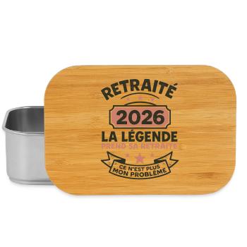 Retraité 2026 Ce N’est Plus Mon Problème Humour - Boîte à goûter - argent - Devant