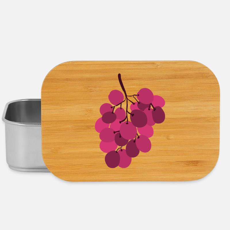 Lebendige rosa Trauben Traube - Lunch Box - Silber