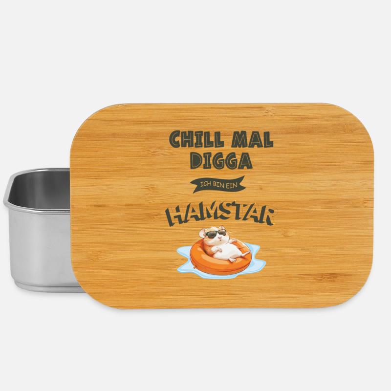 Chill mal Digga – Hamstar Fun Shirt - Lunch Box - Silber