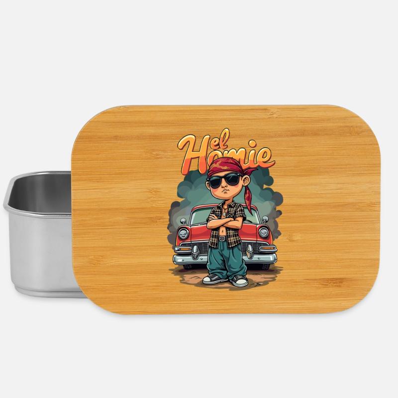 Biker Kid Oldtimer Vibe - Lunch Box - Silber