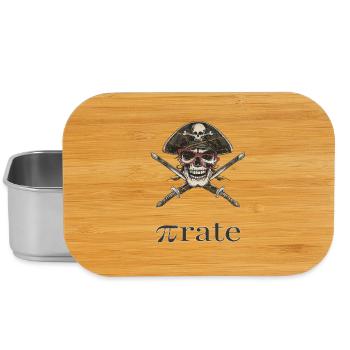 Piratenschädel Brille Säbel - Lunch Box - Silber - Vorne