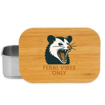 Feral Vibes Only Possum Humor - Lunch Box - silver - Front