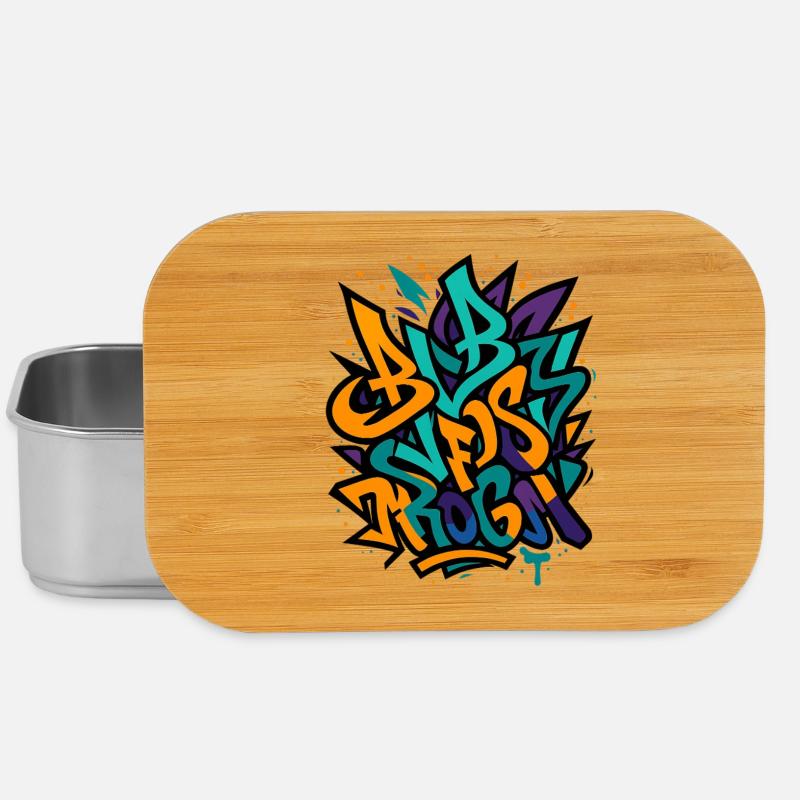 Street Graffiti Farbexplosion - Lunch Box - Silber