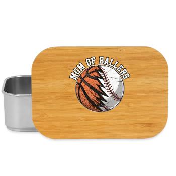 Mom of Ballers – Sportmama Design - Lunch Box - silver - Front