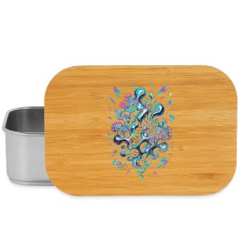 AI Abstract Coral - Lunch Box - silver - Front