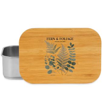 Botanische Kunst - Farn & Blätter - Lunch Box - Silber - Vorne