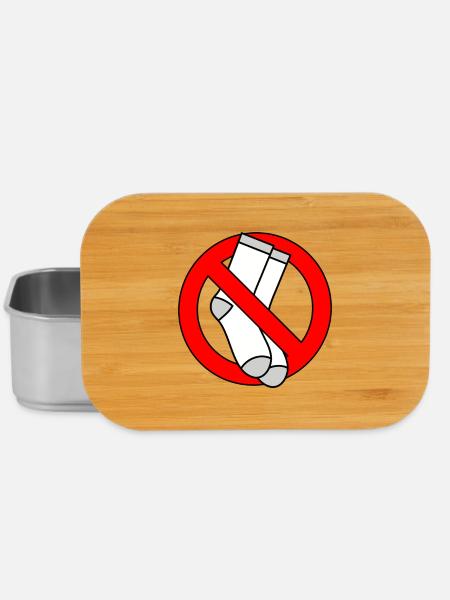 Keine Socken Erlaubt Schild Füße - Lunch Box - Silber