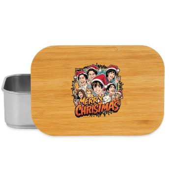 Merry Christmas Characters Manga Cartoon - Lunch Box - silver - Front