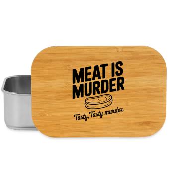 Meat is Murder Tasty Tasty Murder - Lunch Box - silver - Front