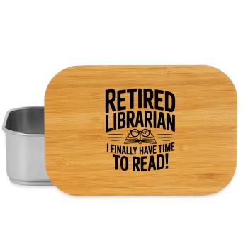Bibliothécaire à la retraite, j’ai enfin le temps de lire ! - Boîte à goûter - argent - Devant