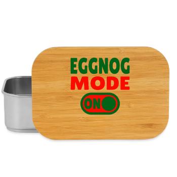 Eggnog Mode ON - lustige Weihnachtssprüche - Lunch Box - Silber - Vorne