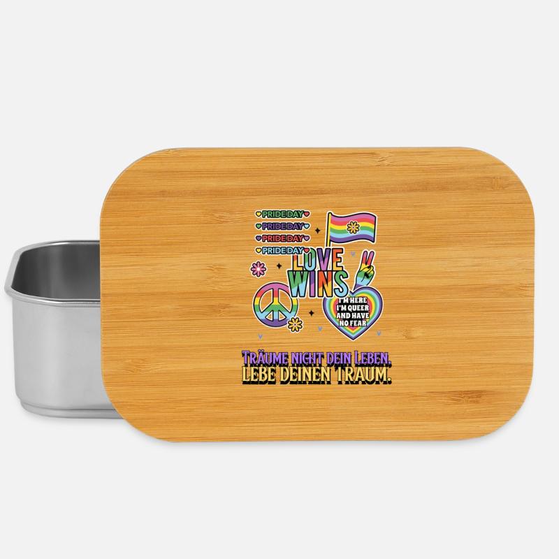 Love Wins Pride Rainbow - Lunch Box - silver