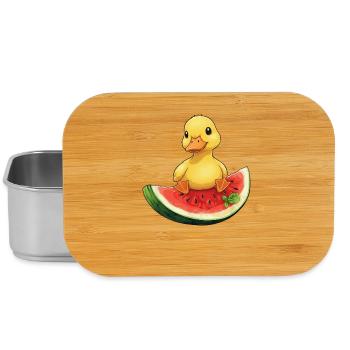 Entspanntes Sommerdesign mit Wassermelone Frucht - Lunch Box - Silber - Vorne