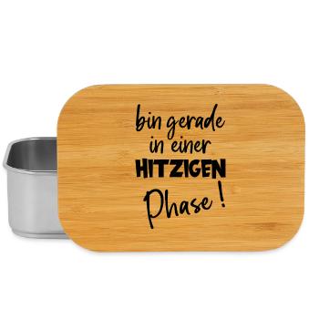 Hitzige Phase Hitzewallung Humor zu Wechseljahren - Lunch Box - Silber - Vorne