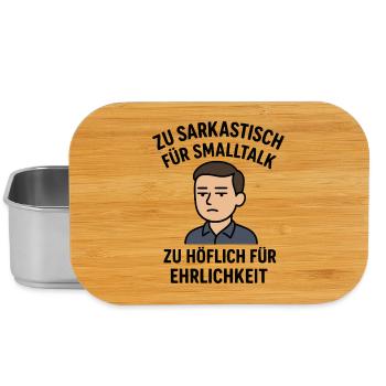 Sarcastic - Polite - Lunch Box - silver - Front