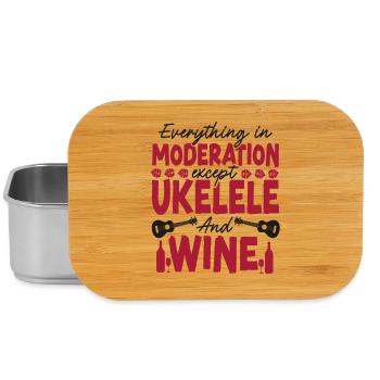 Hawaiian Ukulele Uke Wine - Lunch Box - Silber - Vorne