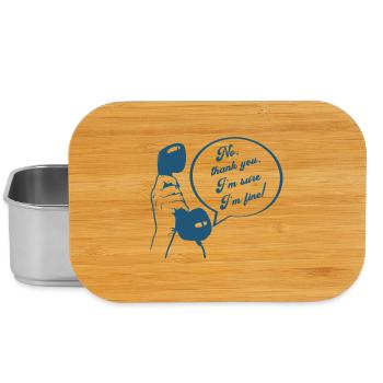Retro Phone Design Funny Conversation  I'm Fine - Lunch Box - silver - Front
